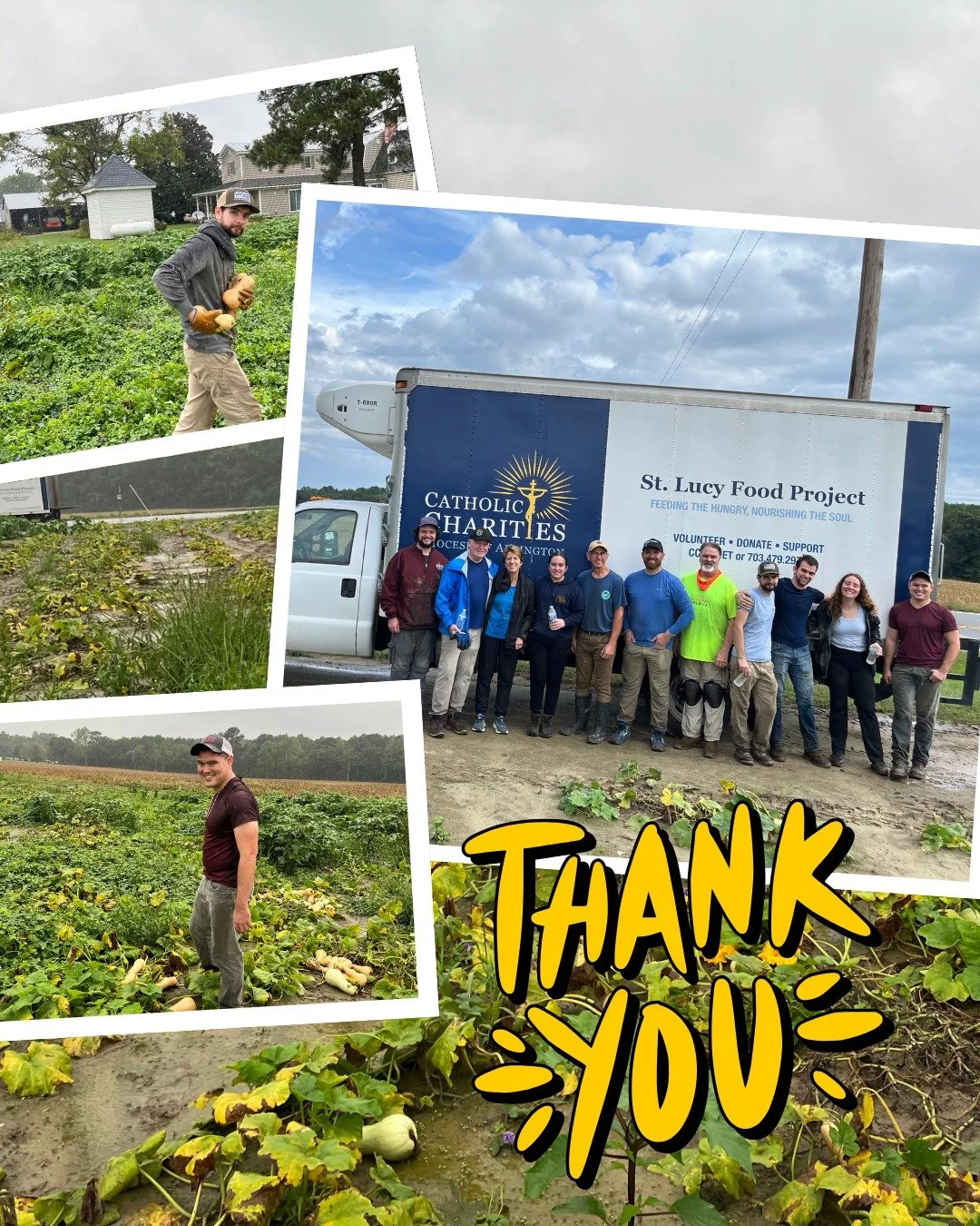 Thank you to our amazing missionaries who gleaned butternut squash this weekend!

This crop was planted specifically to be donated &mdash; and with your hard work, 7.5 gaylords were harvested in just a few hours. 

We&rsquo;re grateful for our partne