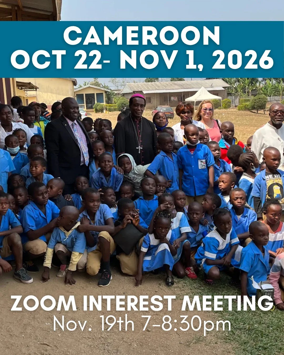 Join us on Tuesday, November 19 at 7:00 PM for a virtual information session about the 2026 Cameroon Mission Trip in partnership with Viridiane&rsquo;s Hope!

Learn more about our mission, what to expect, and how you can be part of this life-changing