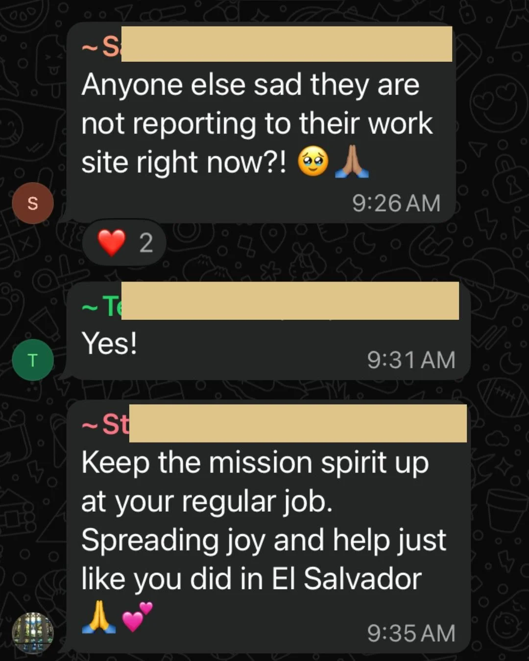 Back home but missing the mission.

The rhythm of service. The shared purpose. The people you showed up for each day.

It is a strange feeling to step back into normal routines while part of your heart is still with the people you served.

But missio