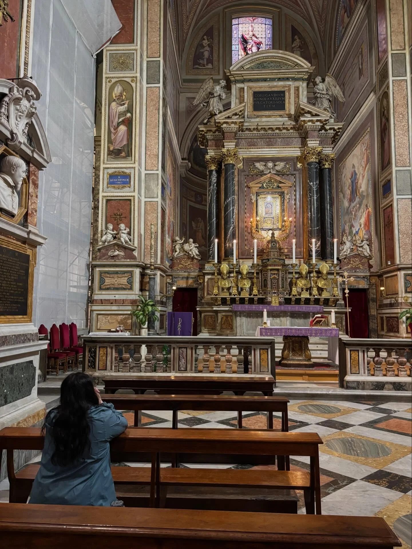 We had the privilege of celebrating our fins Mass together at the Basilica of St Augustine at the St. Monica chapel where St Monica is buried. We prayed for all parents who have children away from the faith and for all children to return home to fait