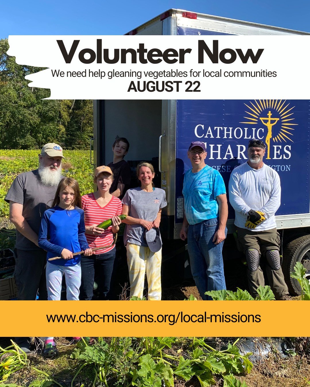 End your summer with service! Join us for farm gleaning in the Northern Neck of Virginia, Saturday August 22.

https://www.cbc-missions.org/local-missions