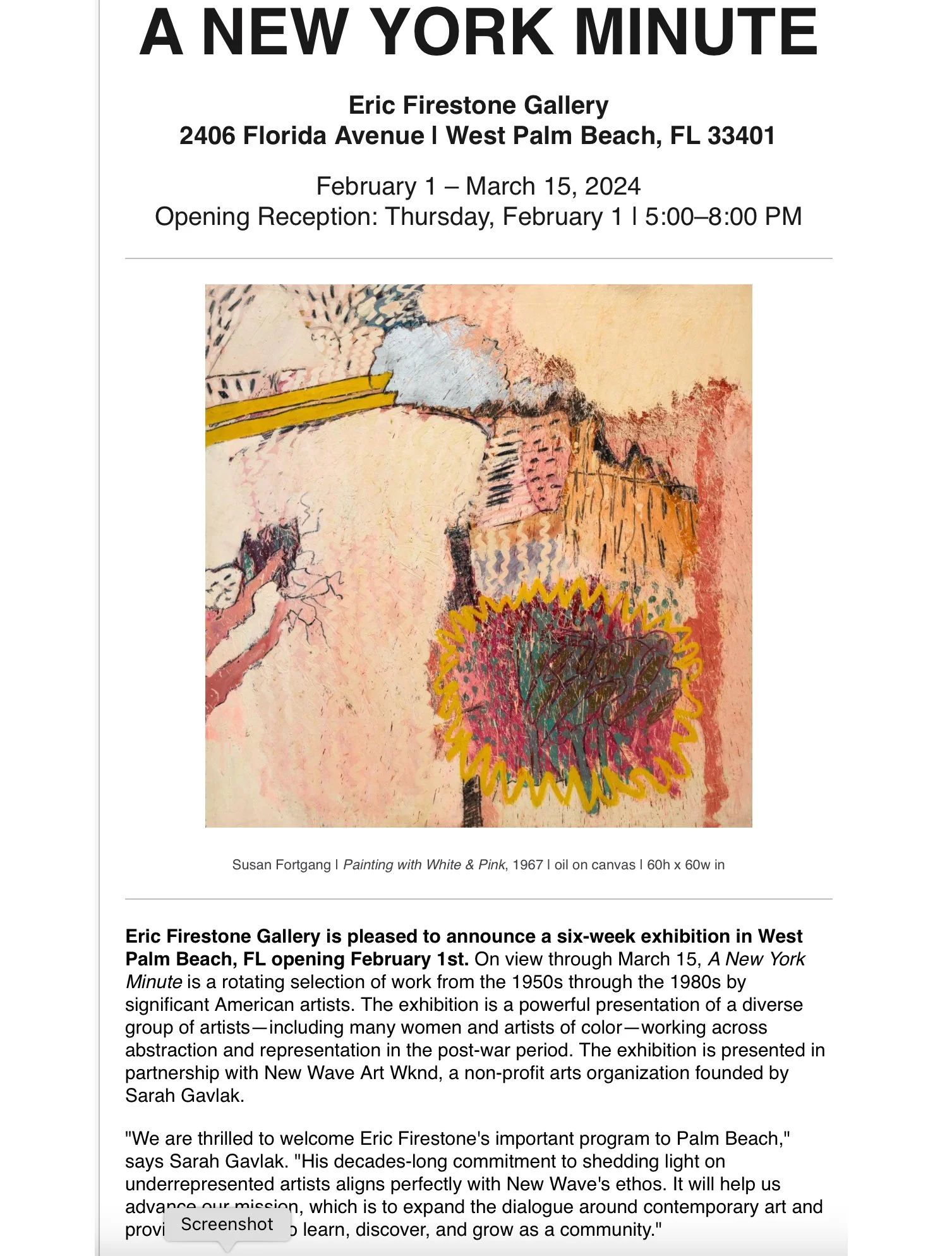 A New York Minute — Eric Firestone Gallery