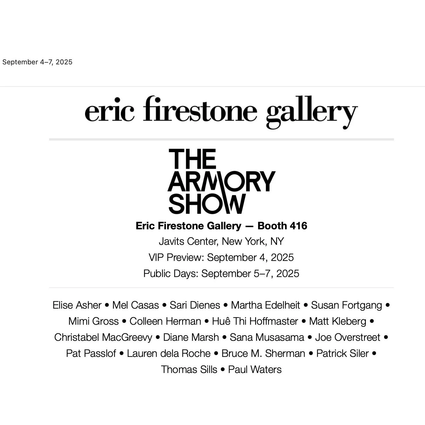 The Armory Show — New York, NY