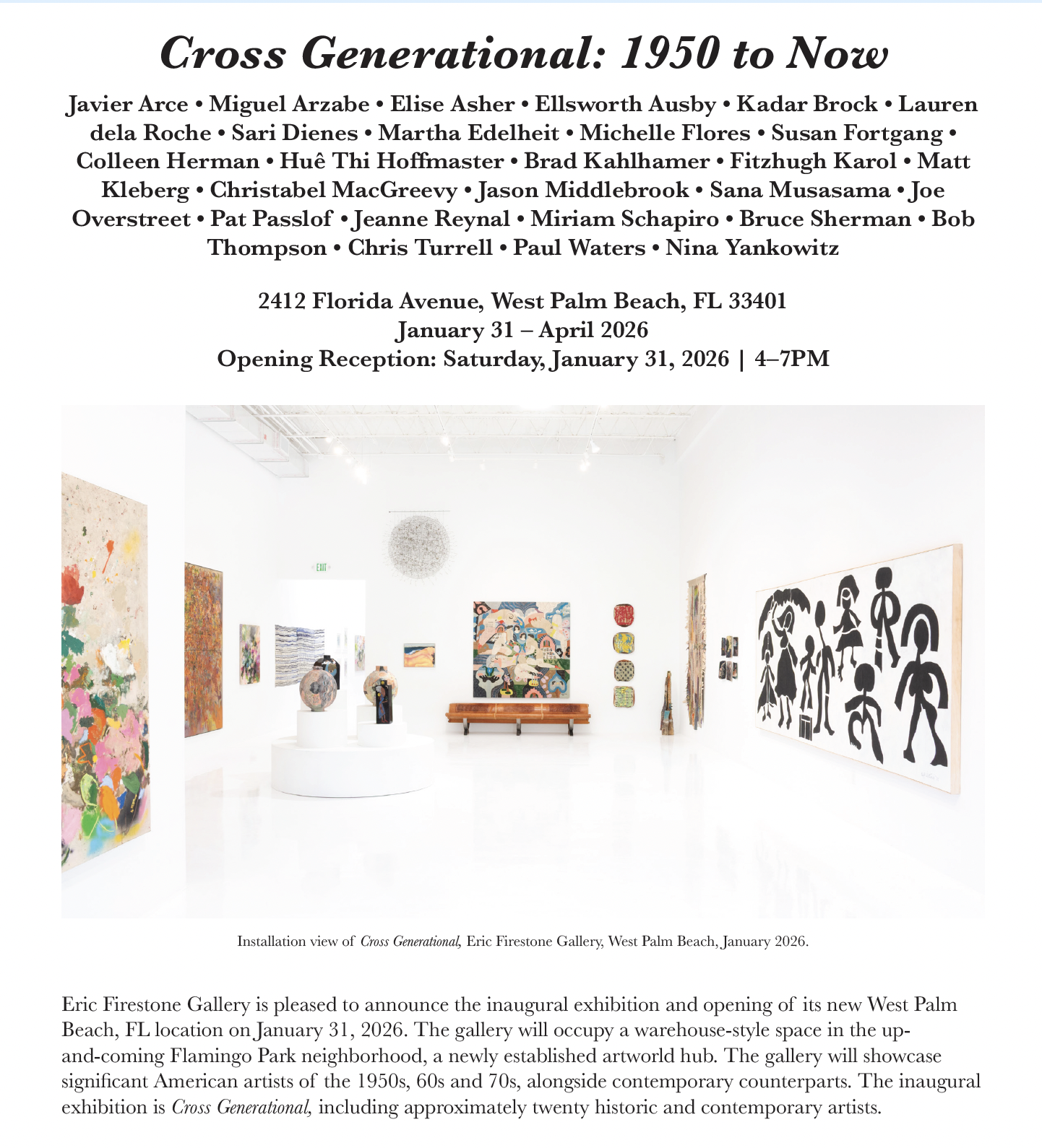 Cross Generational: 1950 to Now — West Palm Beach, FL