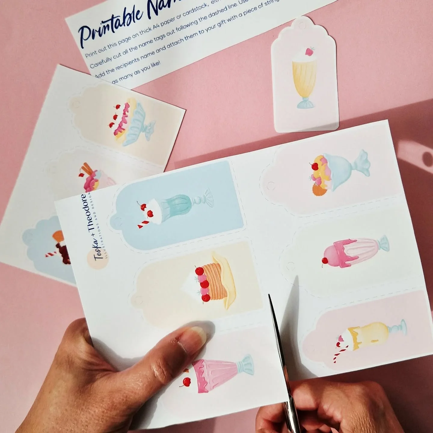 I might just print 1000 of these and decorate my walls 🍦 Doing a test run of the Diva Dog Diner gift tags and they turned out way cuter than expected 

💫New listing coming very soon // printable gift tags with all the retro diner goodness. Download