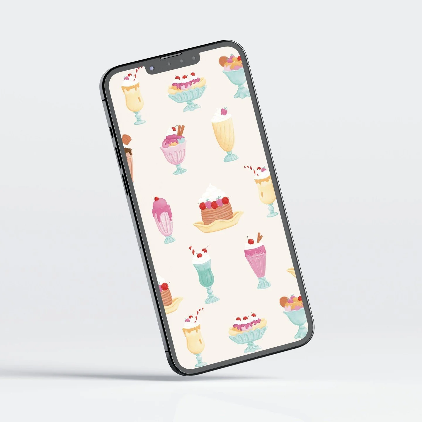 You survived Mother's Day shopping and now it's time to get something cute for yourself 😘 This is the milkshake wallpaper from my latest Diva Dog Diner collection; pastel, retro, very "I deserve nice things" energy. The kind of lock screen