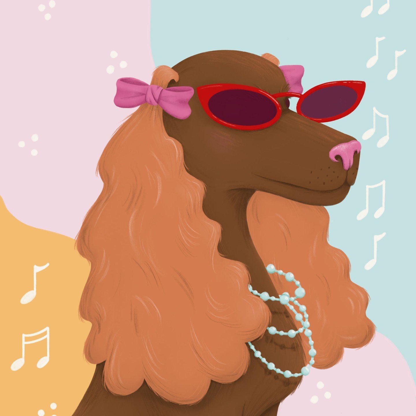 This one started as a sketch of a dog, but it turns out she's got zero apologies🕶️ 

Send to that friend who's got that MCE💅

#dogillustration #retrodog #illustrateddog #poodleart #retropopart #digitalillustration #procreateart #characterdesign #re