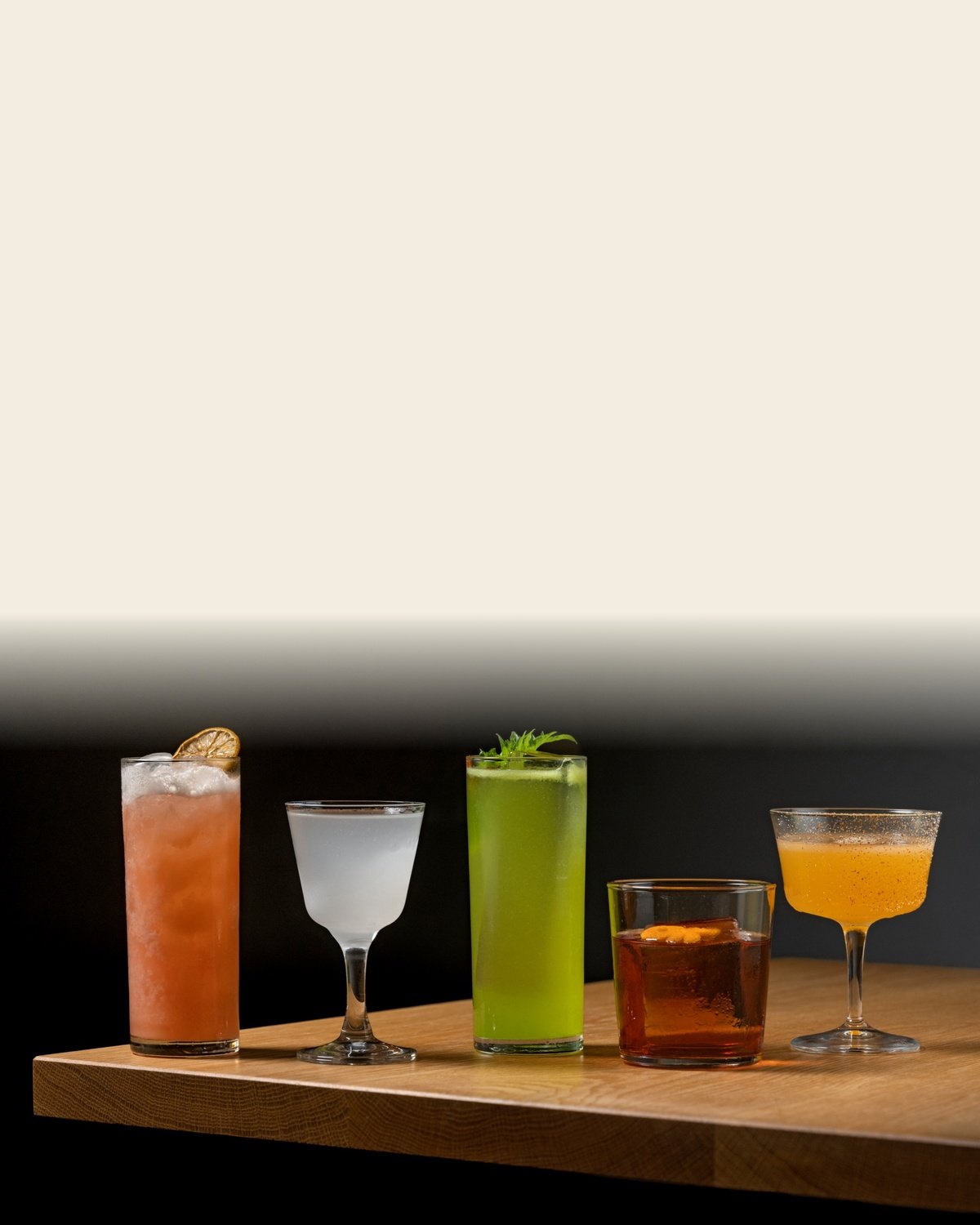 Cocktails during happy hour at n/soto