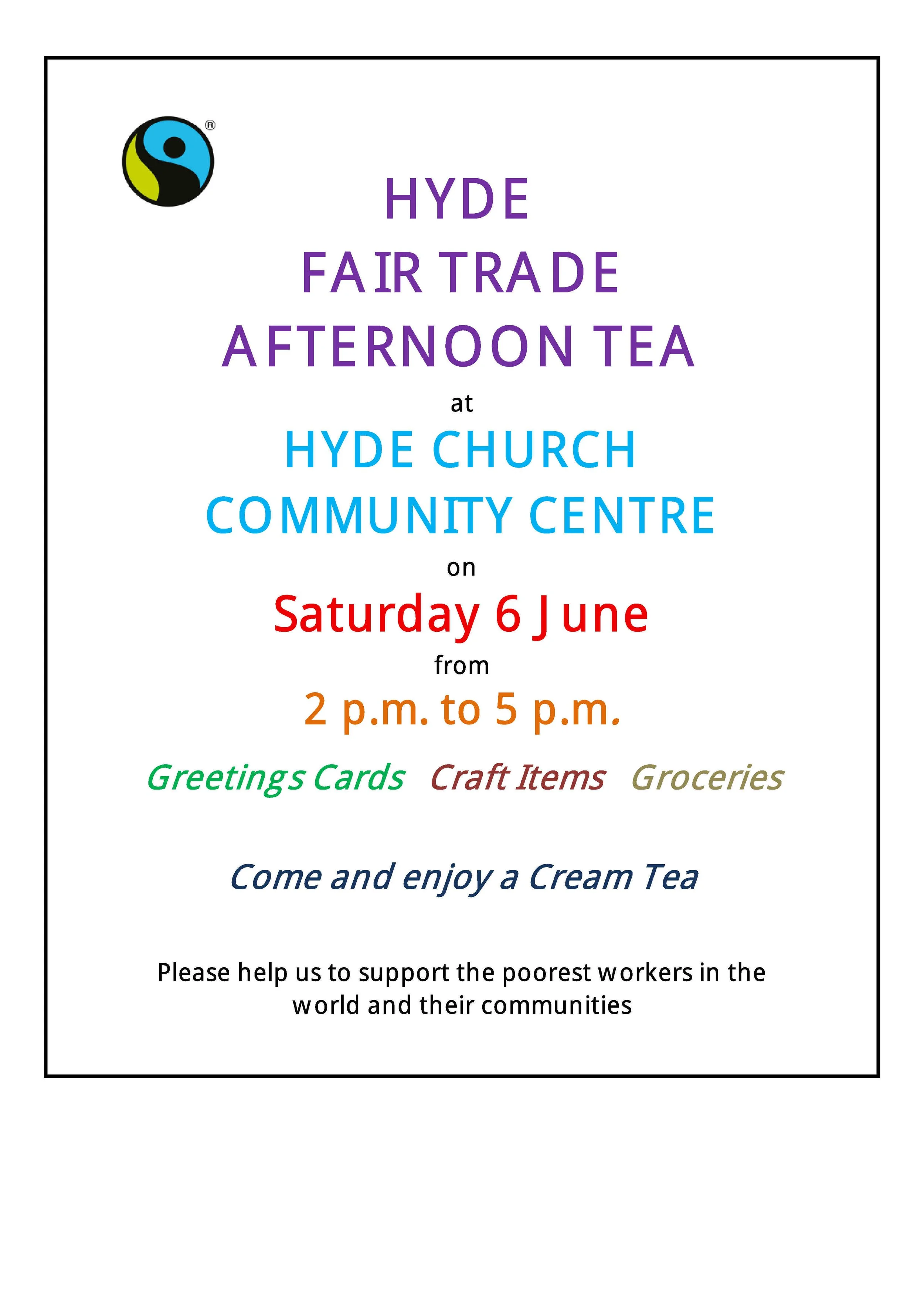 Hyde Fair Trade Afternoon Tea