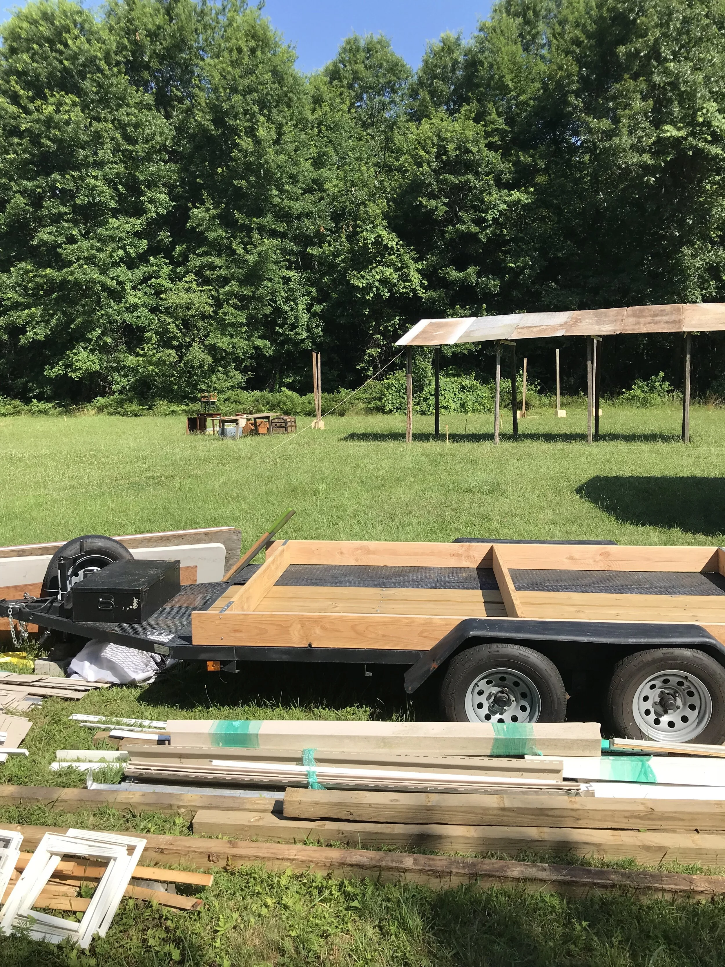 Guyana 1970 Jonestown set being constructed 