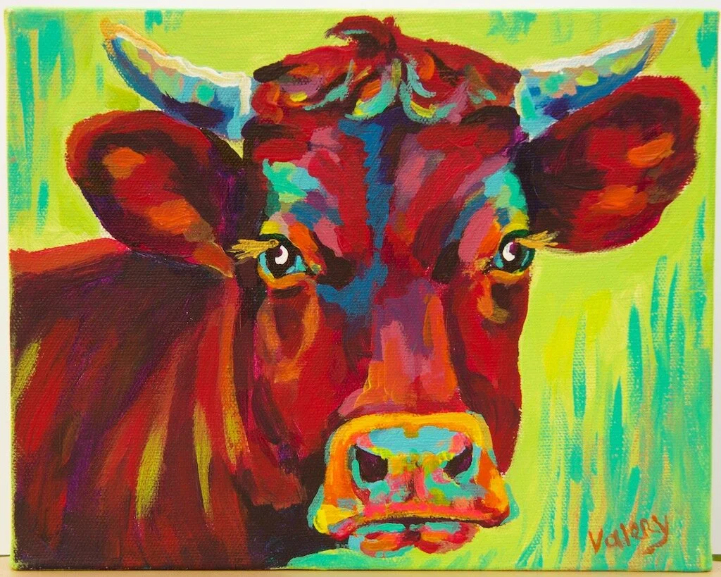 Cow #,  acrylic on canvas,