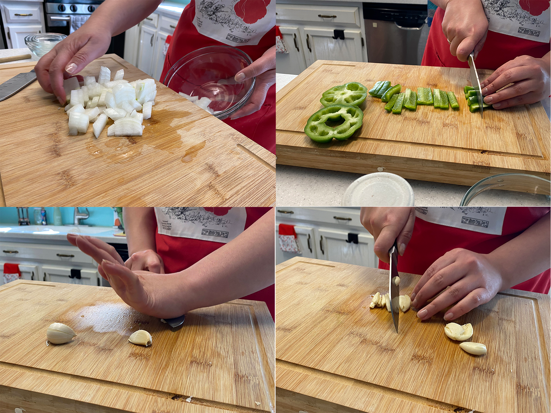 While this dish comes together quickly, it gets better the longer it sits. This means that the aromatics don’t need to be diced super finely.