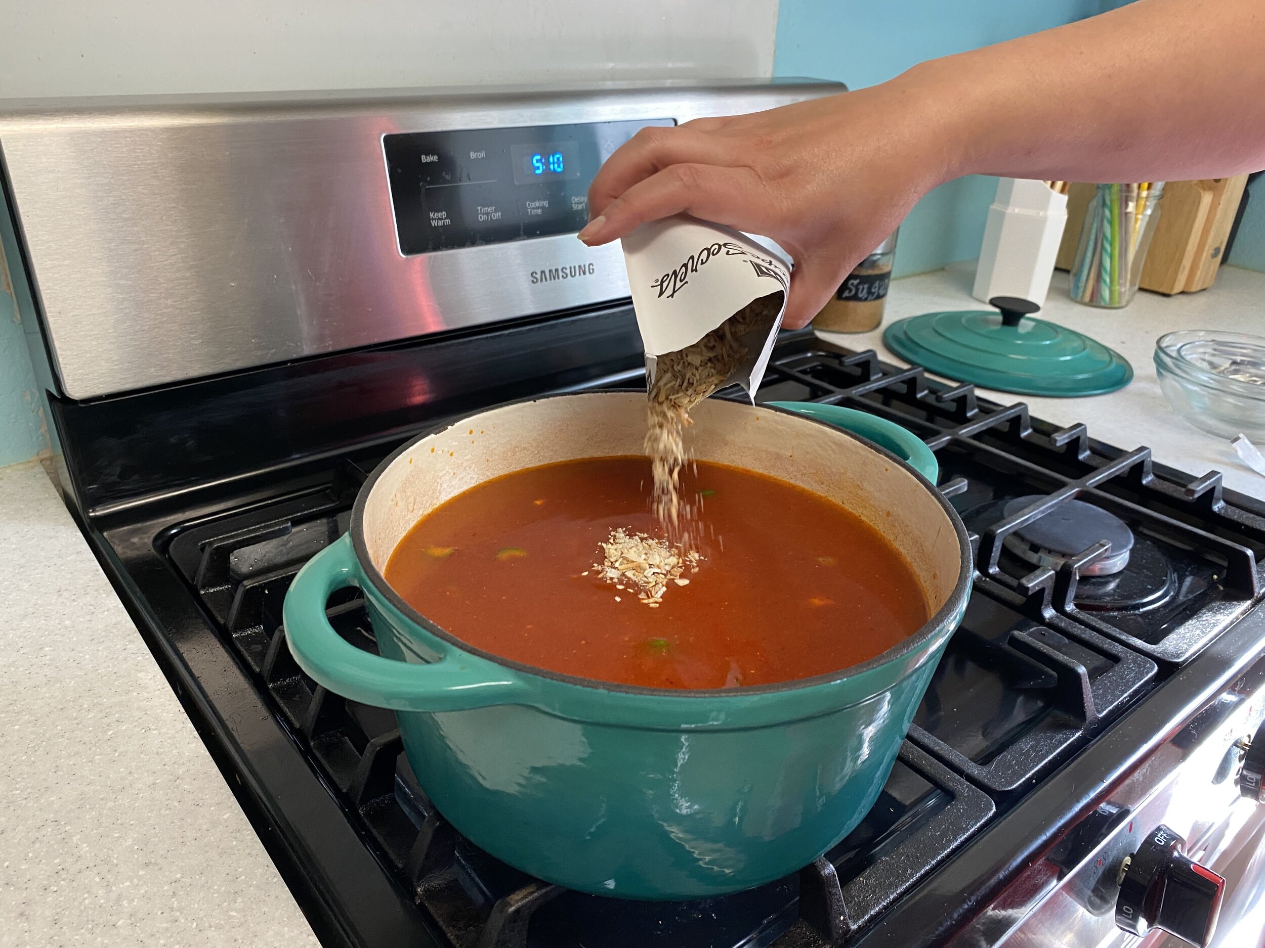 Add the French Onion soup packet.