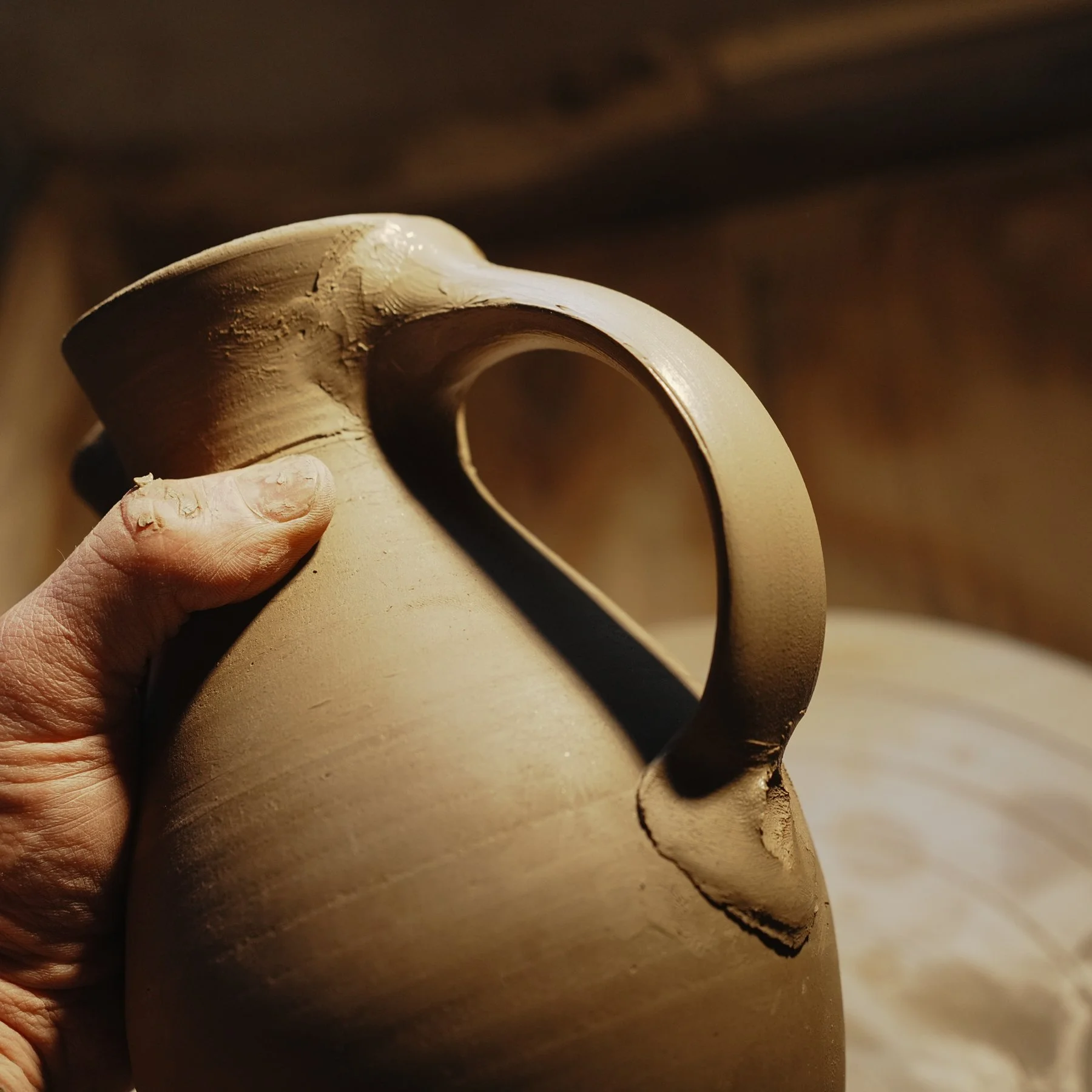 Freshly handled jug