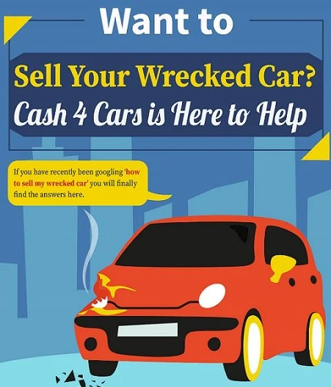 Want to Sell Your Wrecked Car? Cash 4 Cars is Here to Help - (Infographic)