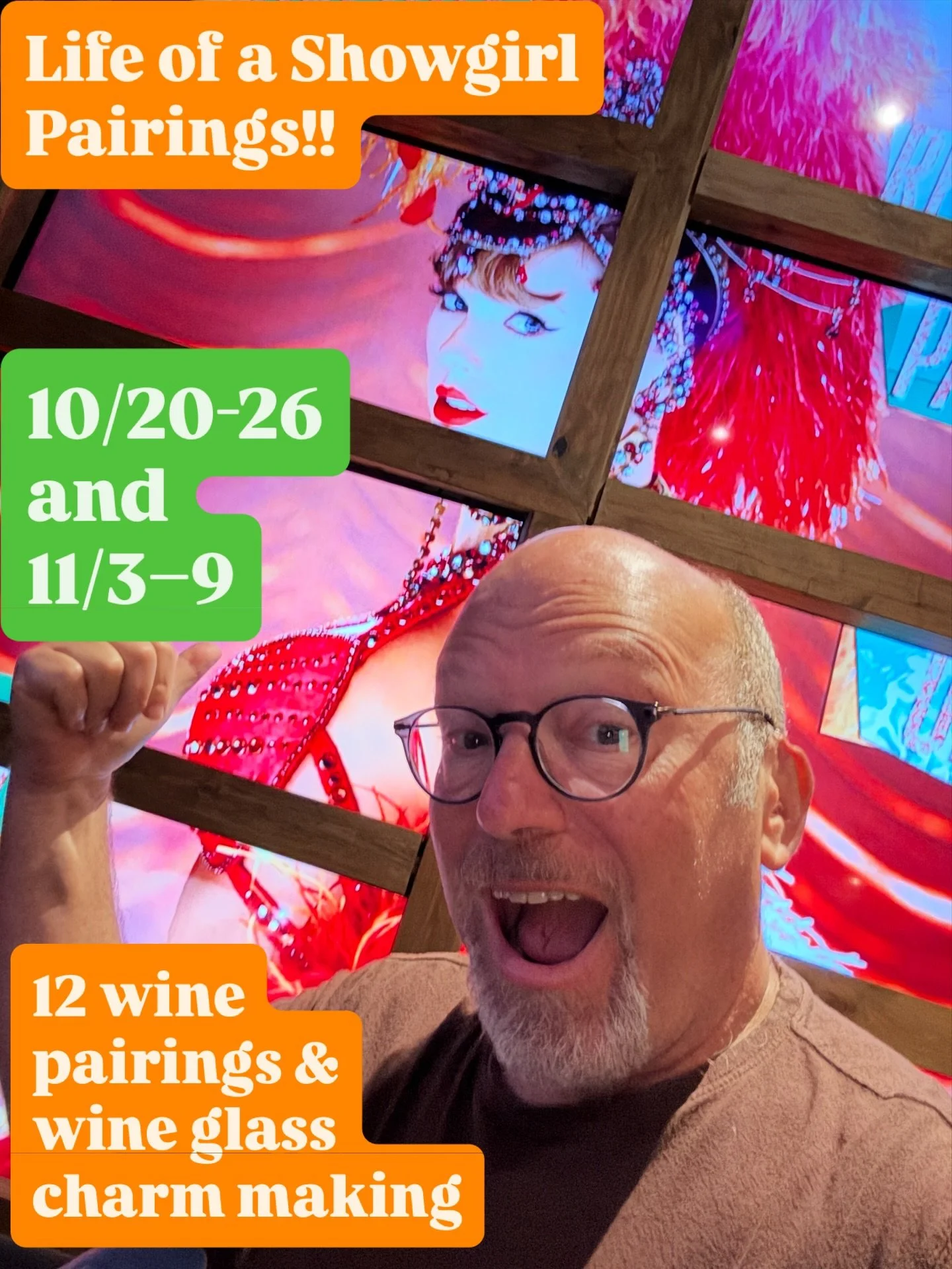 Taylor Swift’s Life of a Showgirl songs each get a wine paired to them during 2 separate weeks of flights (October 20-26 & November 3-9) with an epic Vampire flight sandwiched in between from 10/27–11/2!! Join the fun! Reserve in bio