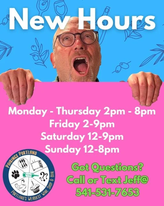 We're back to our daily schedule &amp; we've got new shop hours for 2026 to bring you more silliness, more community &amp; more fun! (Probably more wine too).

So check out the fun new flights on our website and book a visit! 

#winebar #pairingswine