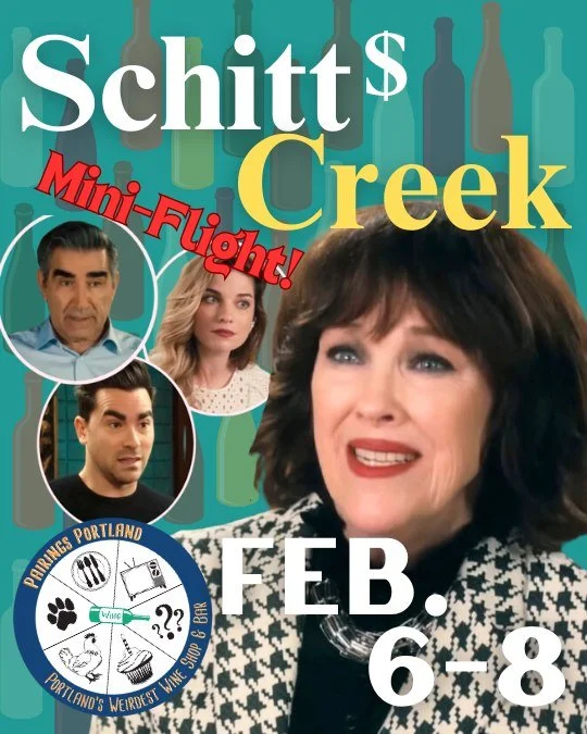 Fold in the wine. 🍷 

This weekend, Feb 6-8,  we'll be pouring a playful mini-flight inspired by the unforgettable Rose family from Schitt&rsquo;s Creek&mdash;full of humor, heart, and just a touch of chaos. I

t&rsquo;s a joyful toast to the charac