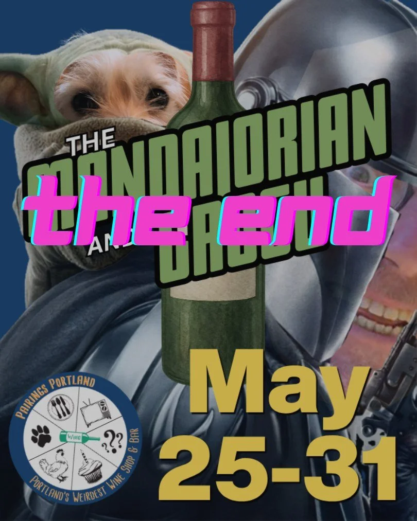 That's a wrap on the Mandalorian &amp; Grogu flight &mdash; thank you to everyone who came in this week. You are exactly our kind of people.

Fem Detectives starts Monday. Book your spots now!

https://pairingsportlandwineshopreservations.as.me/FemDe