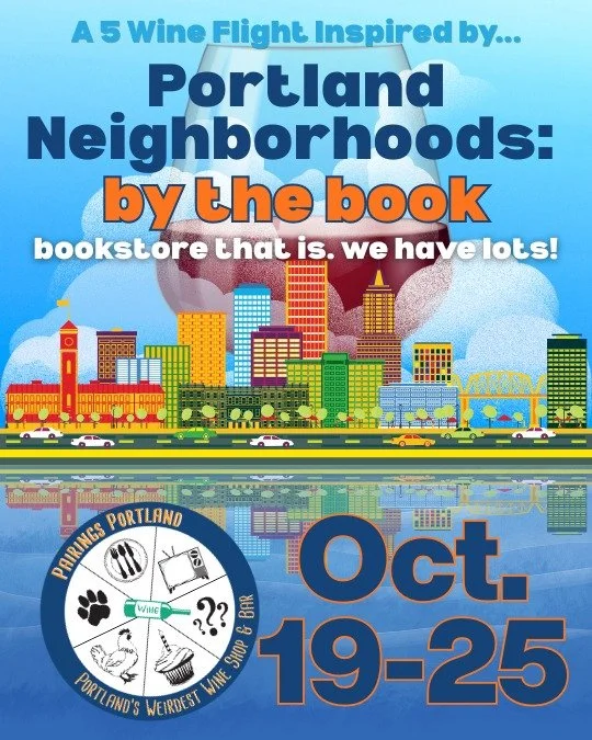 a wine flight built entirely on bookstore density. we don't make the rules, we just count the bookstores.

11 neighborhoods, 11 wines, one very specific way to fall back in love with this city.

link in bio.

#pairingsportland #pdx #pdxevents #pdxboo