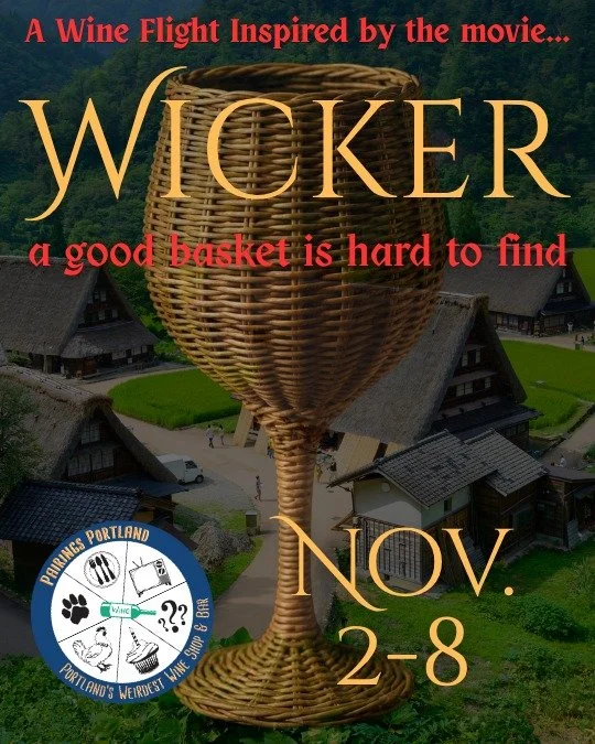 a fisherwoman got so fed up with her snooty seaside village that she commissioned a husband out of wicker. he's tall, handmade, and alexander skarsg&aring;rd, and the neighbors are not okay about it.

we're pairing wines to wicker, olivia colman's ne