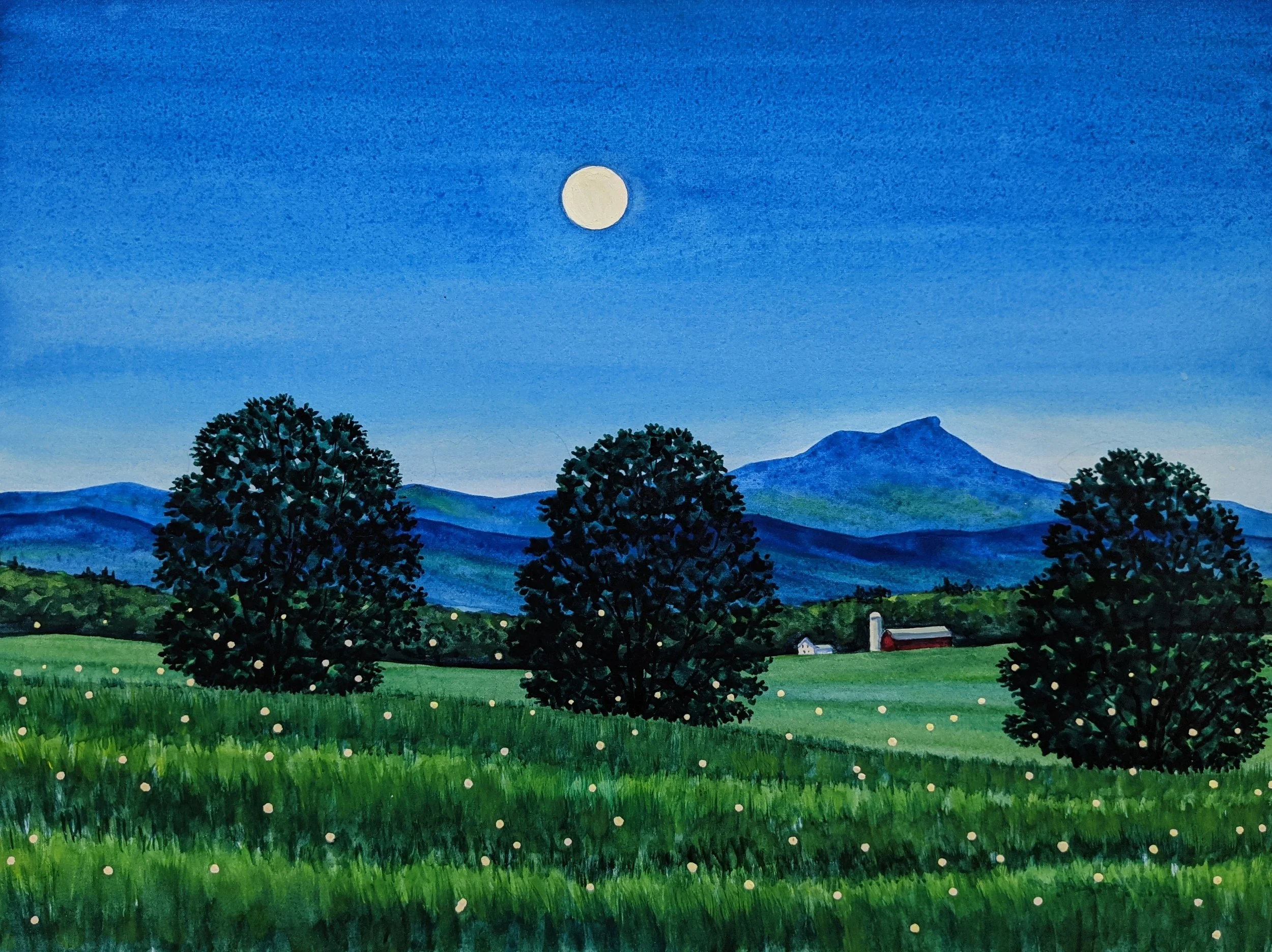 Full Moon and Fireflies