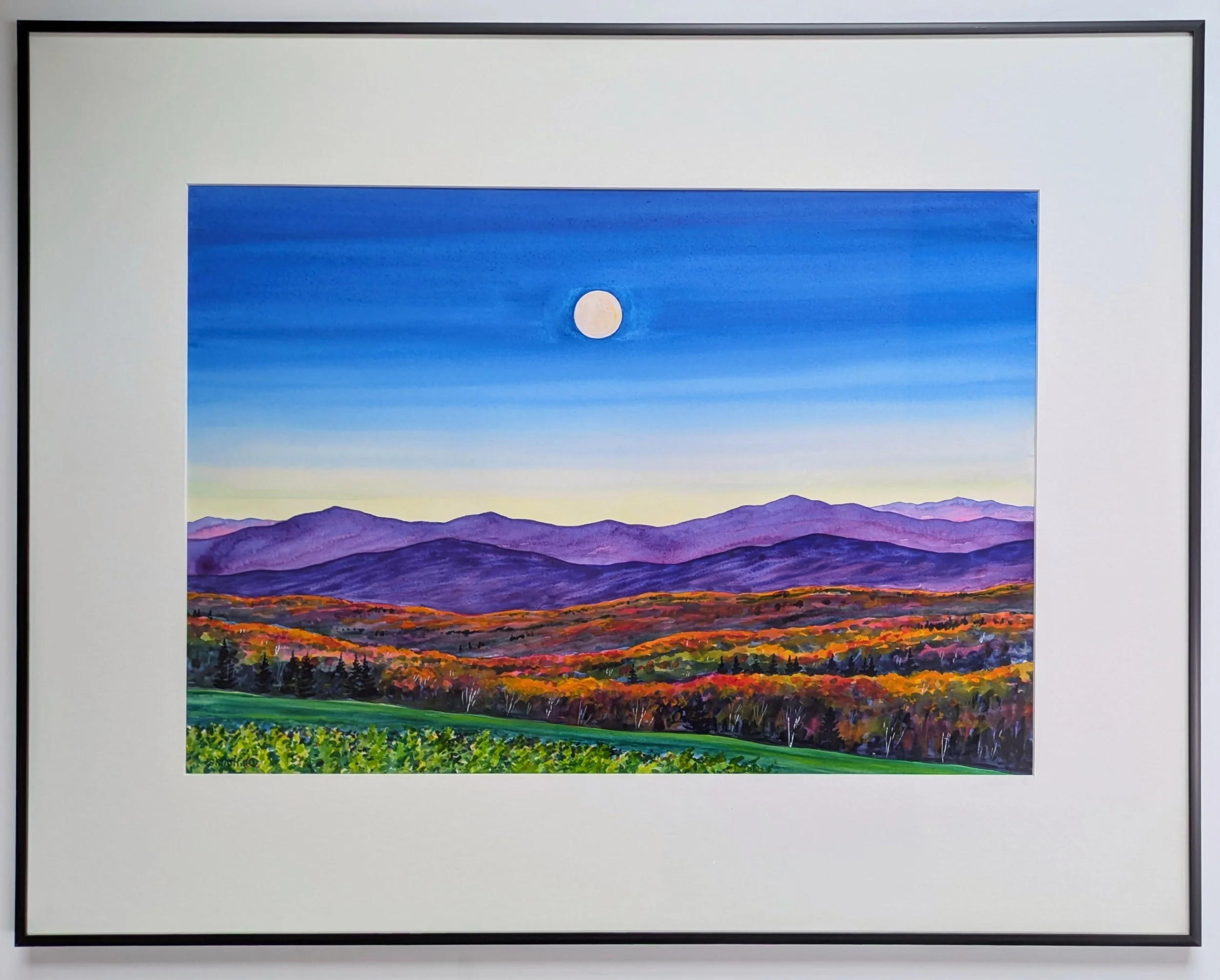 Autumn Moon in Vermont