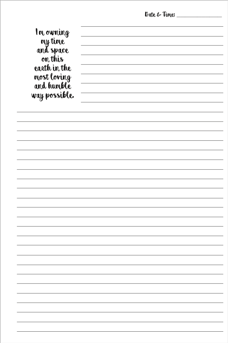Free journal prompt — Chantelle Adanna Agbro