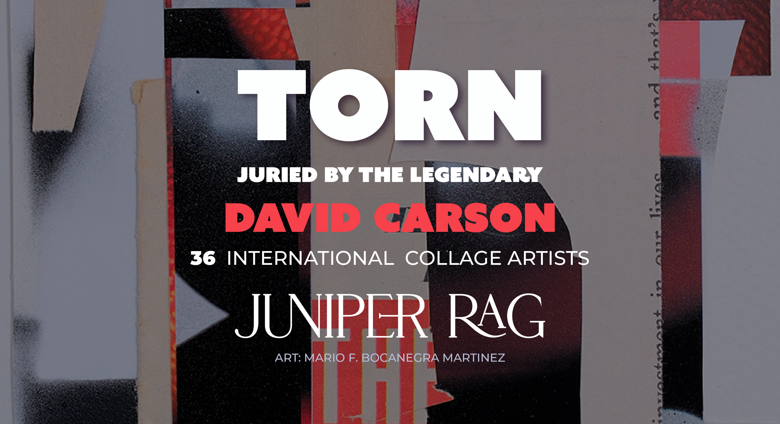 Juniper Rag Presents TORN, A Collage Exhibition Juried By Legendary David Carson