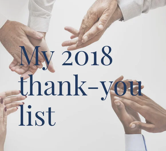 My Year-End Thank You List