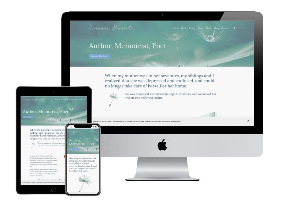 Constance Hanstedt: author website built using Squarespace