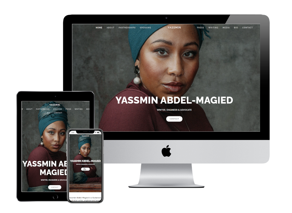 Yassmin Abdel-Magied: author website built using Squarespace