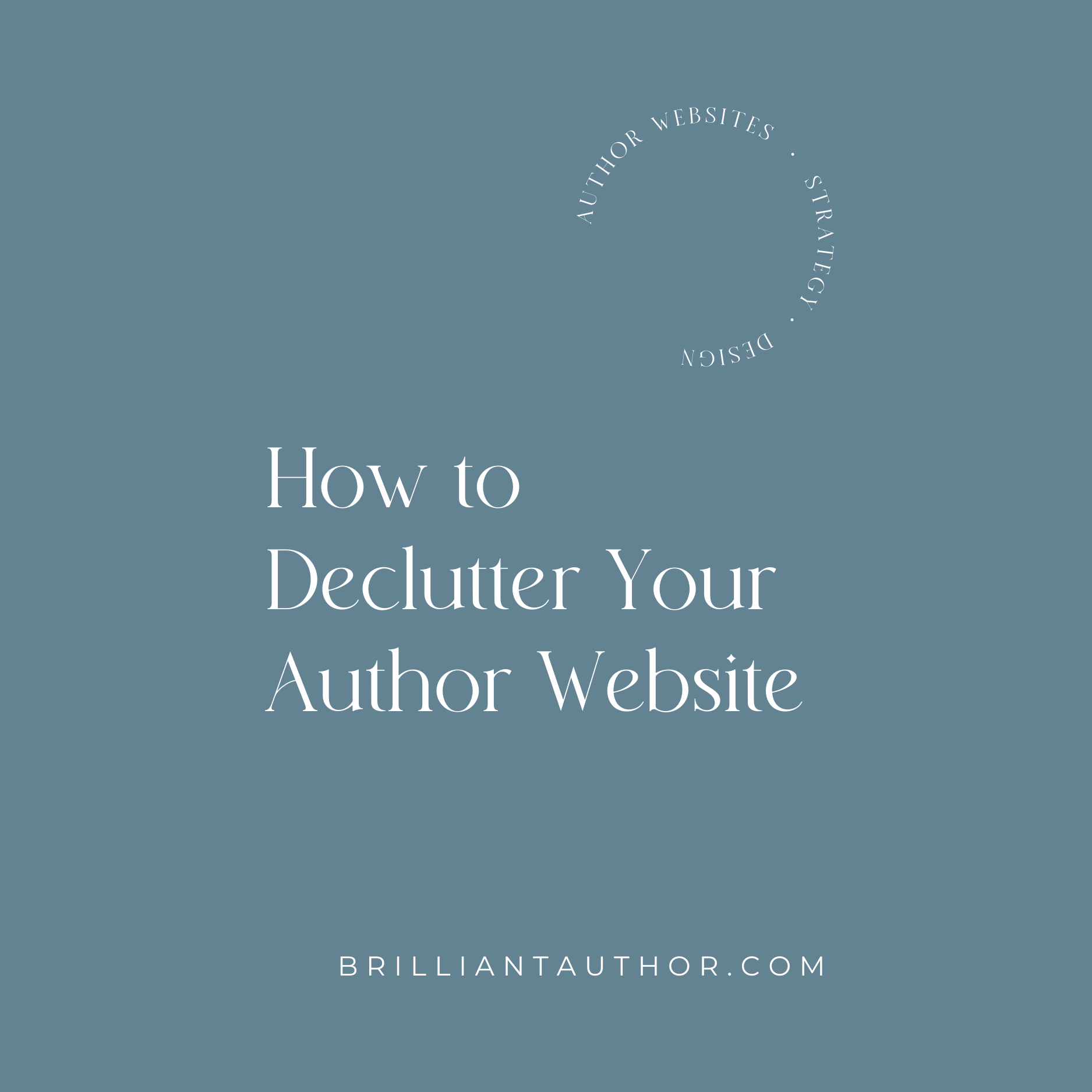 How to Declutter Your Author Website