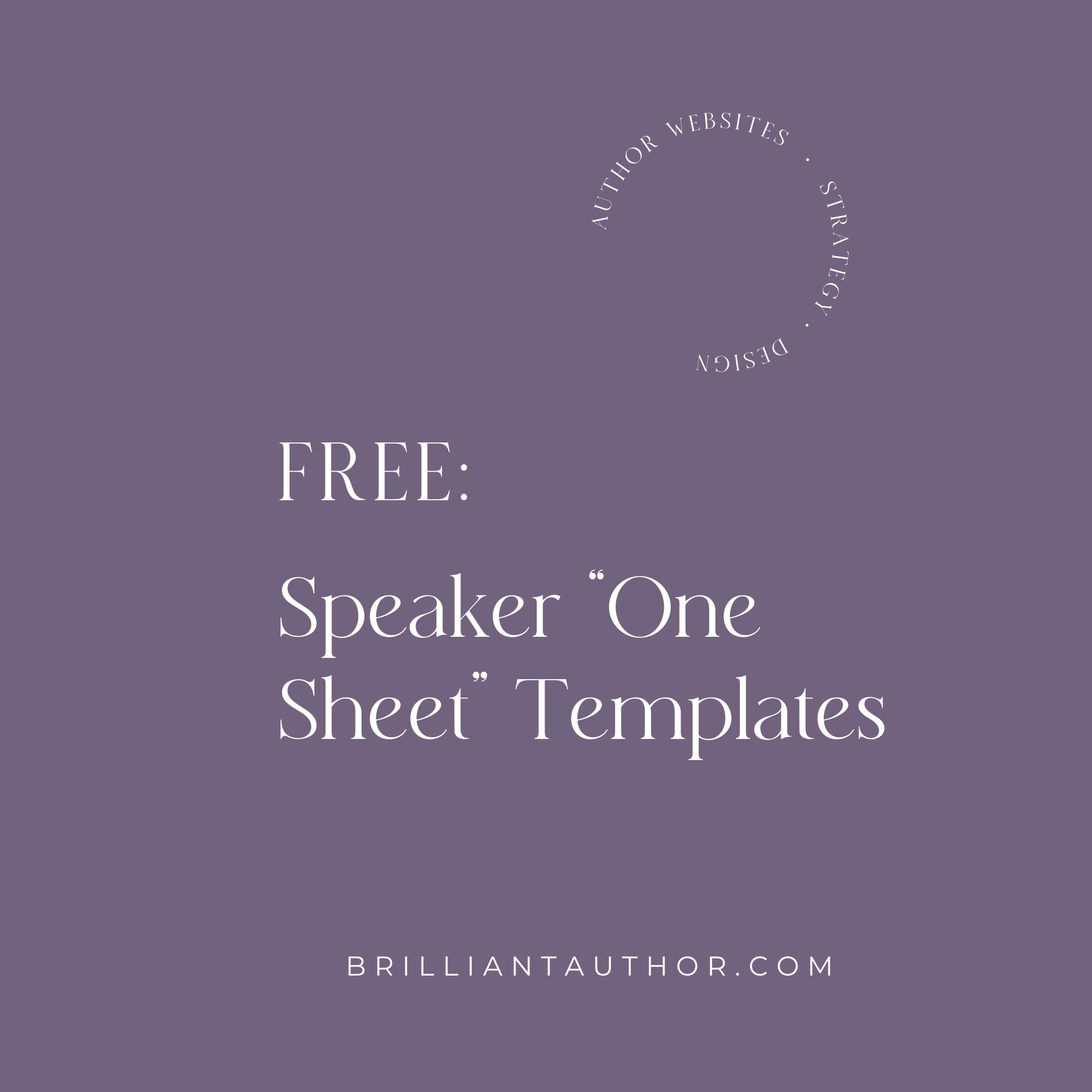 Free Speaker “One-Sheet” Templates