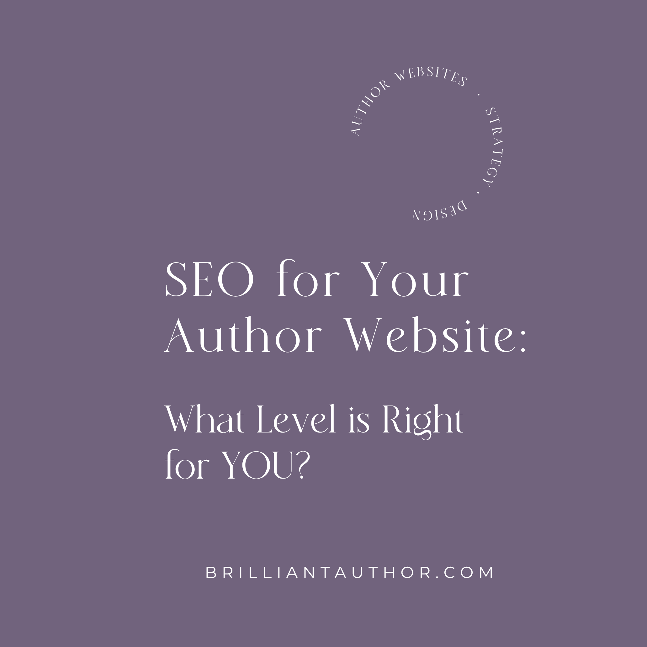 SEO for Your Author Website: What Level is Right for You?