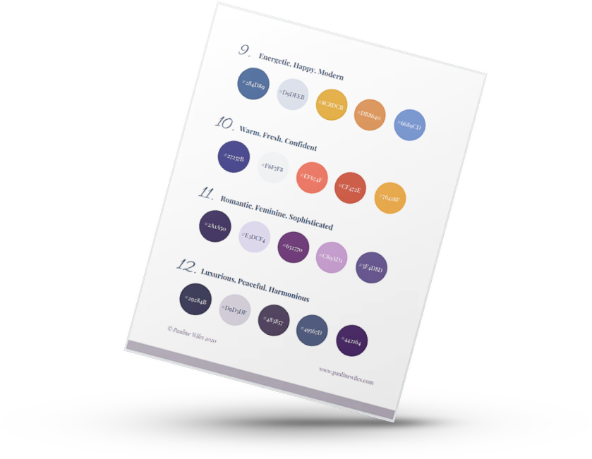 example: contrasting author website color palette