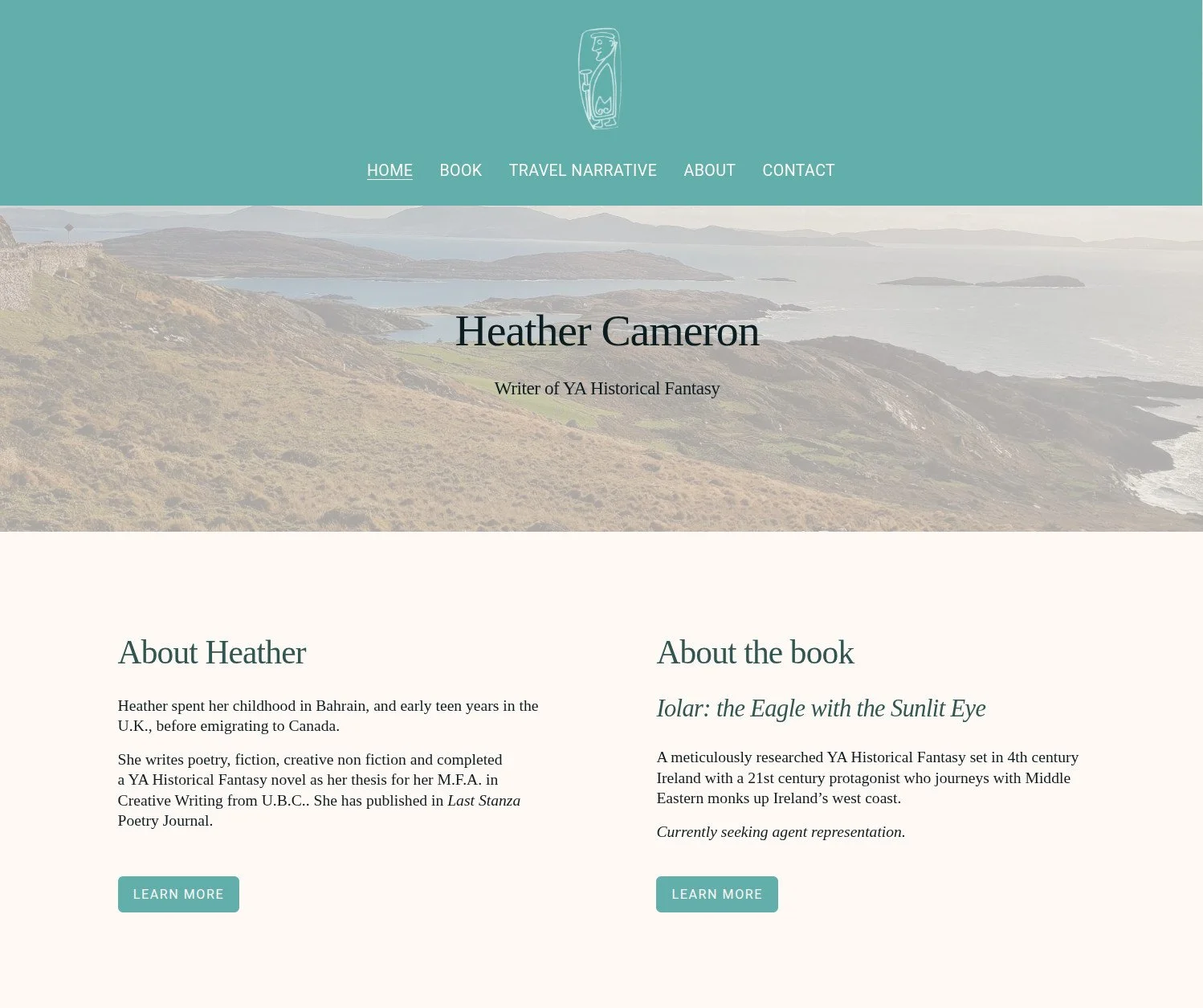 Thumbnail image of Heather Cameron's writer website