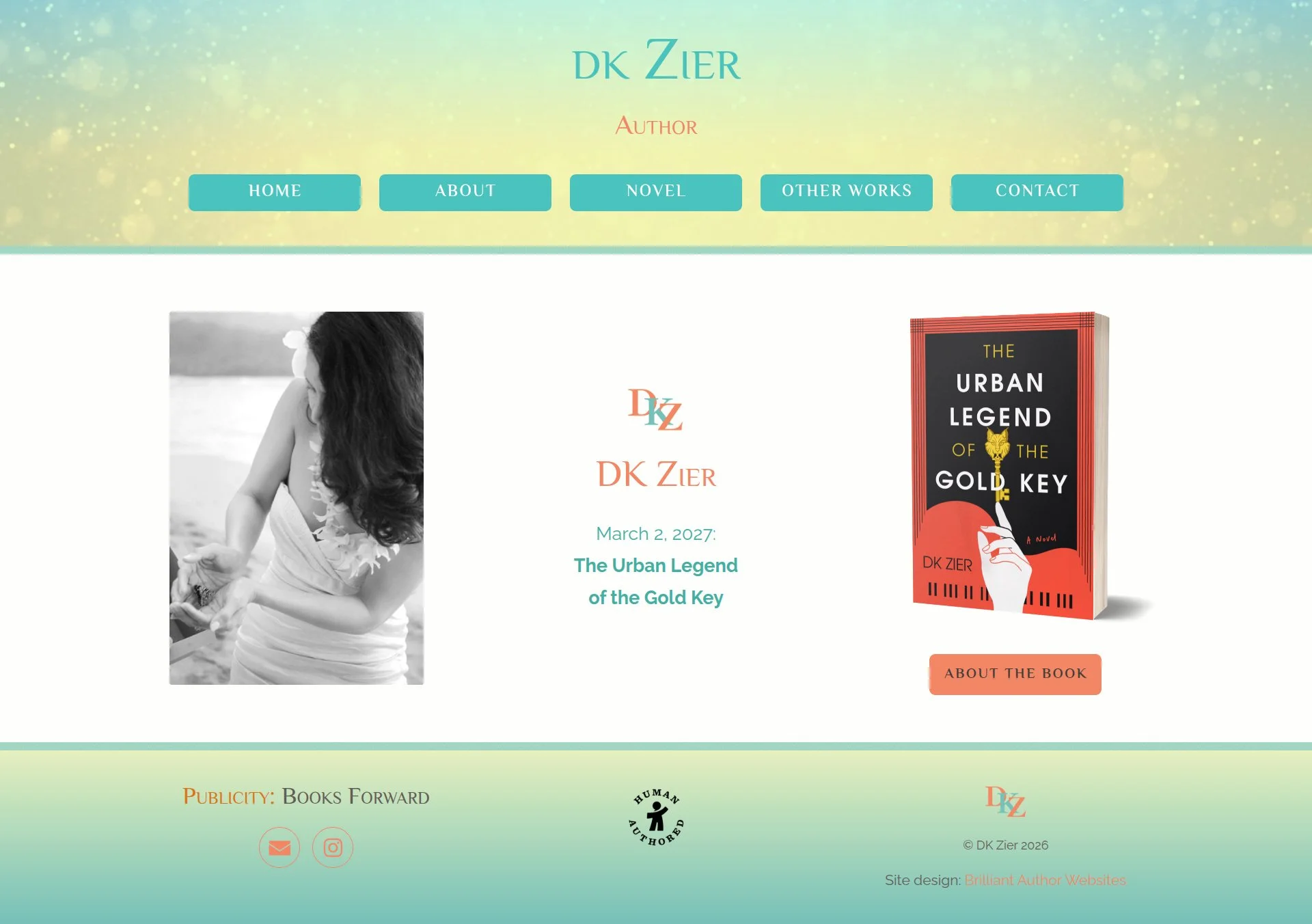 YA novelist website for DK Zier