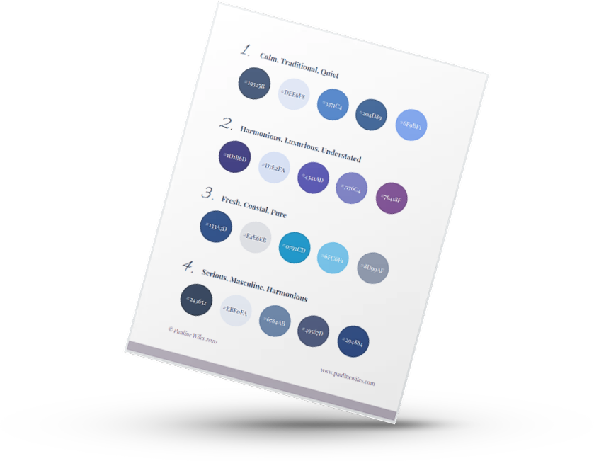 example: "cool" author website color palette