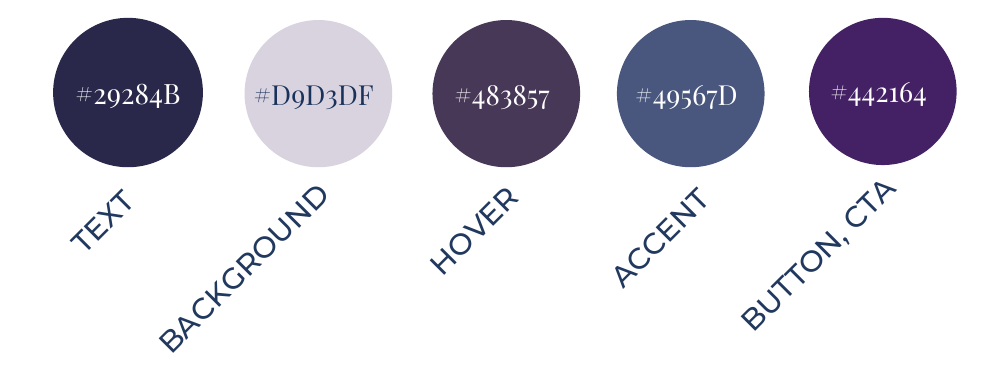 example author website color palette