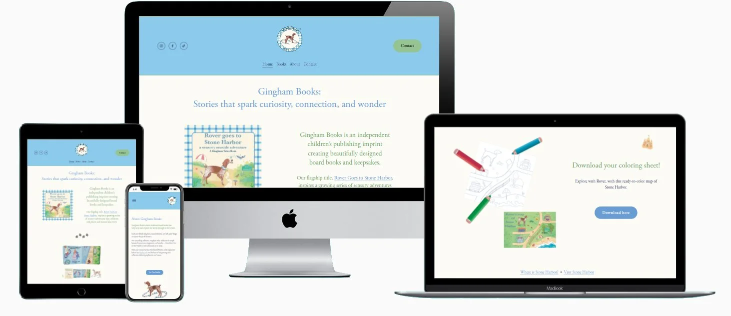 Book website, Gingham Books