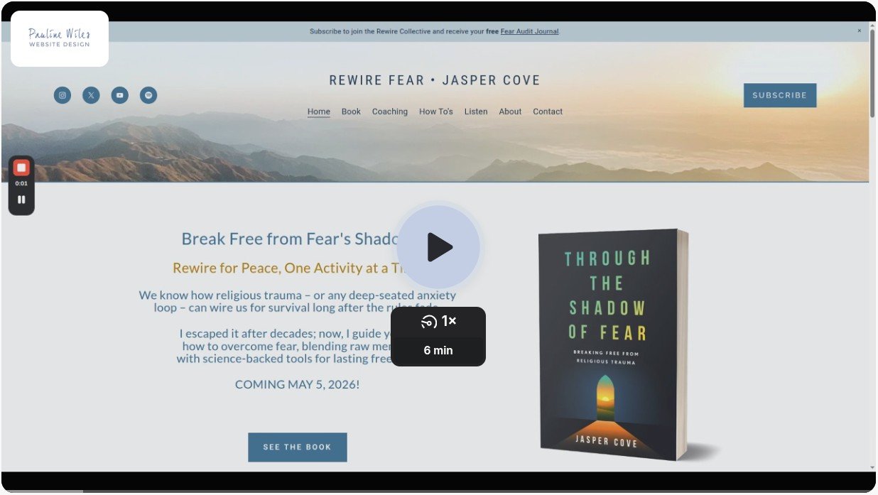 Video preview of author website tour