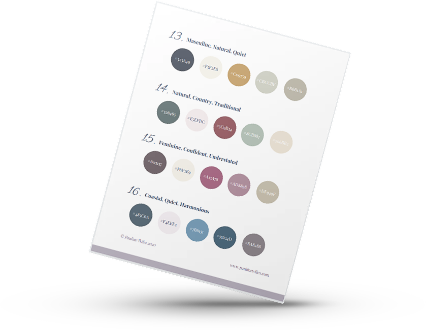 Sophisticated author website color palettes