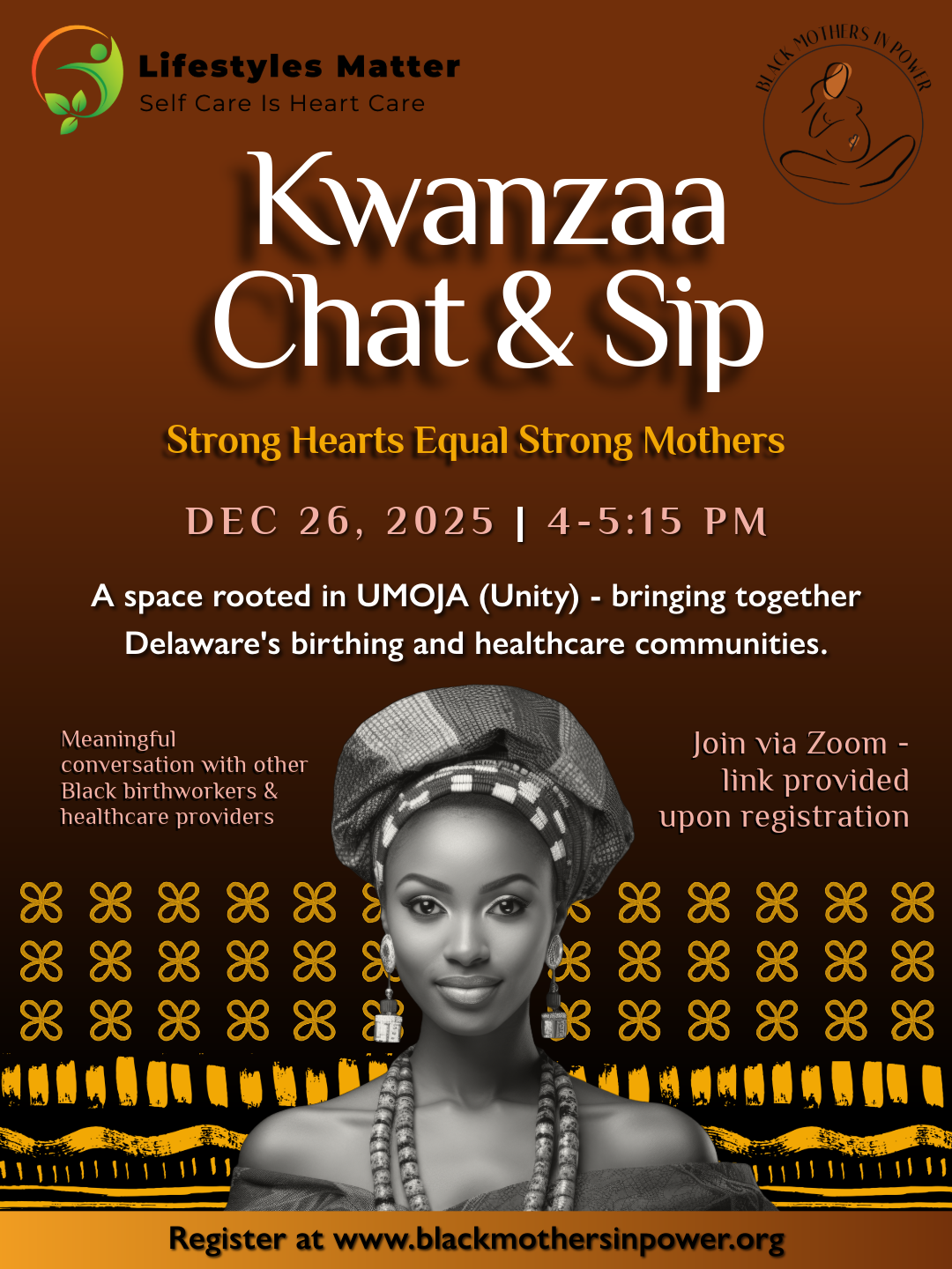 Kwanzaa Chat &amp; Sip for Birthworkers and Healthcare Workers (virtual)