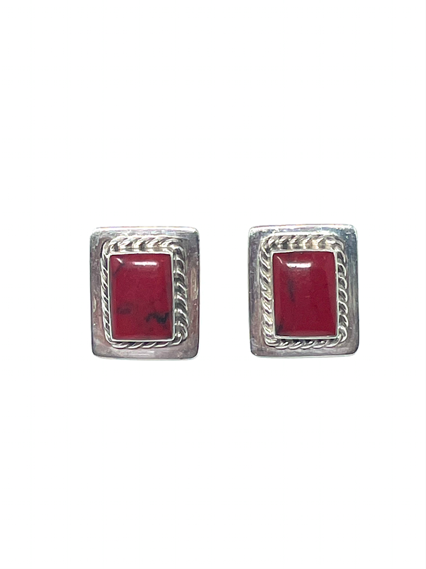 Vintage Mexican 925 Sterling Silver and Red Jasper Post Earrings — House of  Terrance