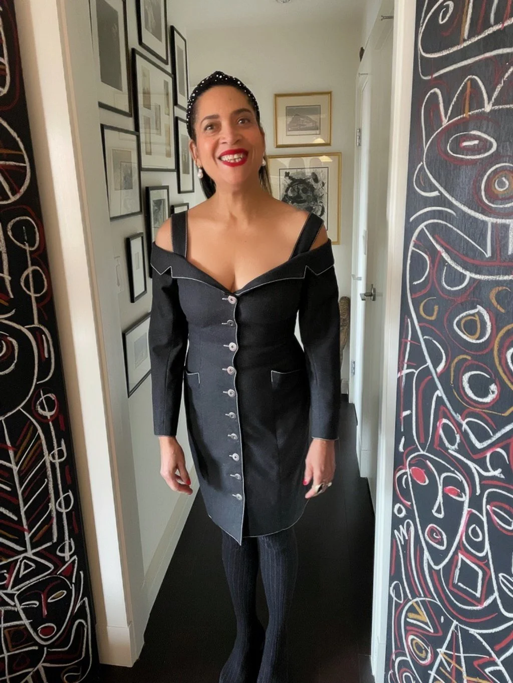 Vintage 80s Chantal Thomass Gray Wool Coat Dress — House of Terrance 