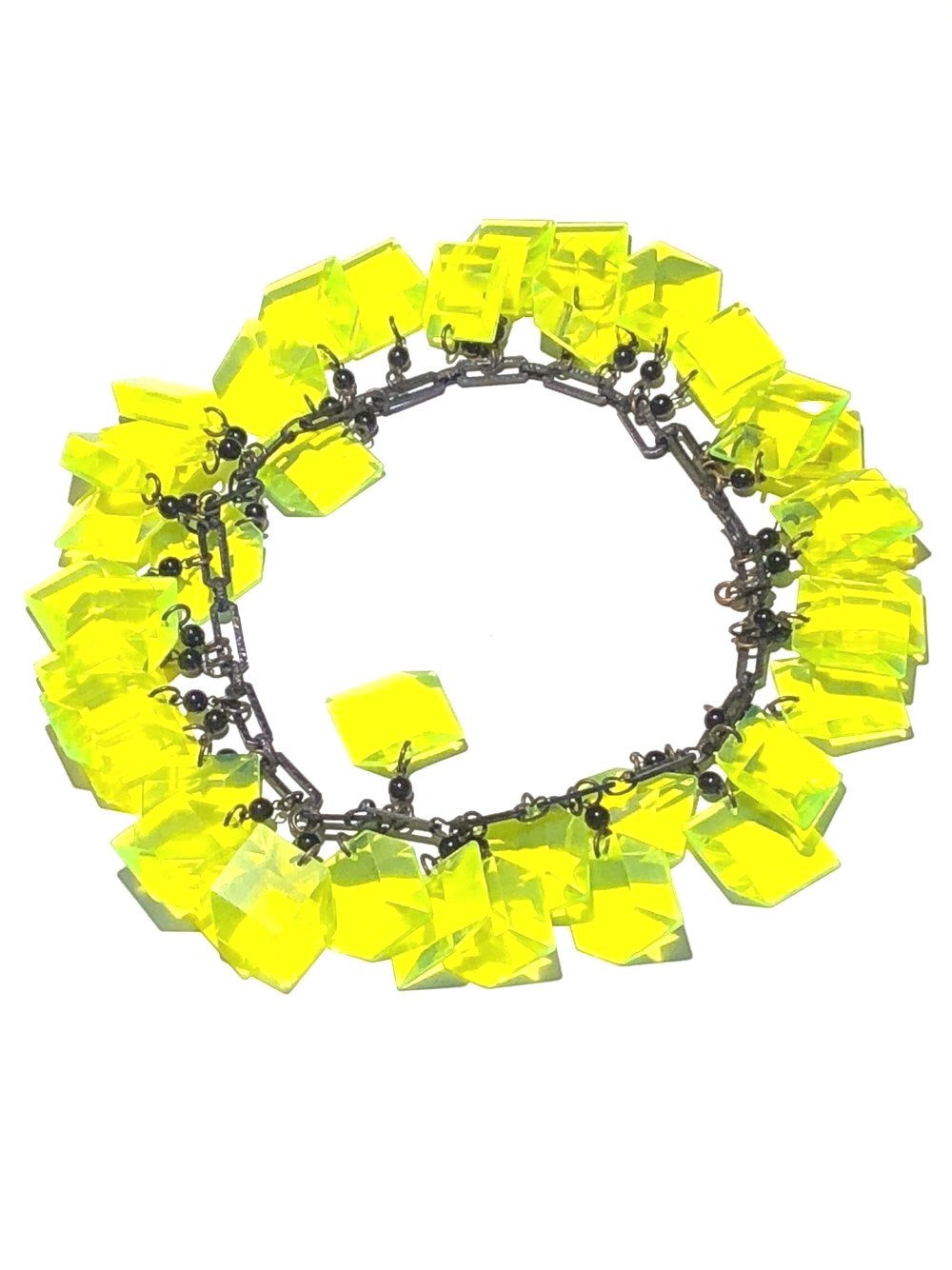 90s Neon Plastic Geometric Necklace