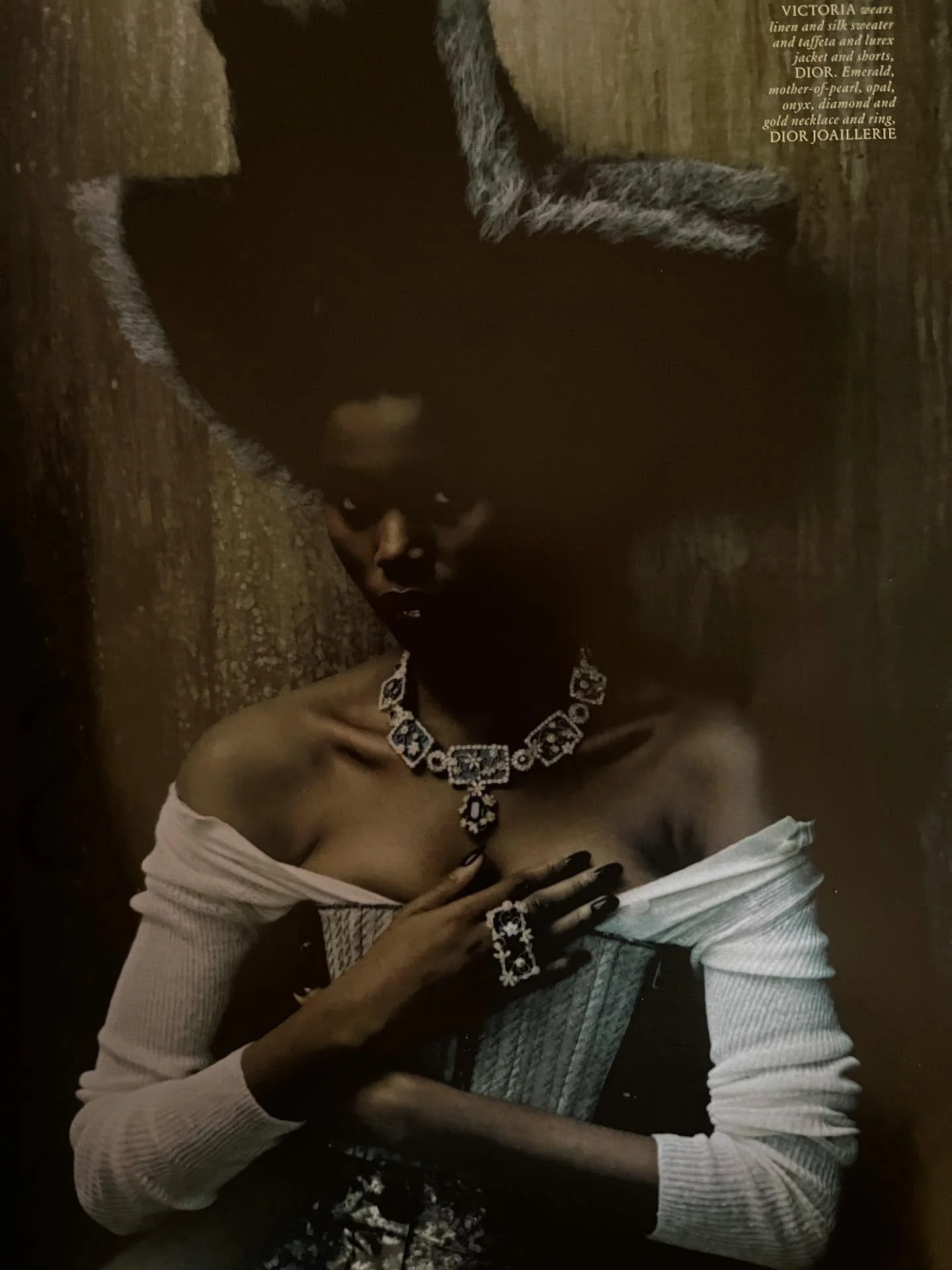 This is such a gorgeous editorial! From the first issue of @edward_enninful &lsquo;s new magazine 72. Exquisite high jewelry shot by @gabrielomoses and styled by @sarrjamois Hair by Jawara and makeup by @auroregibrien featuring the models @achol_kuir