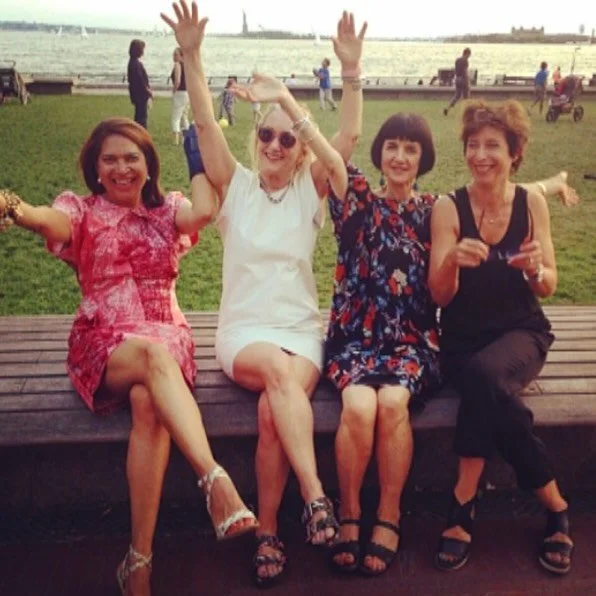 #tbt Back to a celebration of Leo Ladies on this day in 2014! Me with @susanhoffman @janice_spector and @susanbreindel Happy birthday to us‼️‼️🦁❤️🦁❤️🦁❤️
