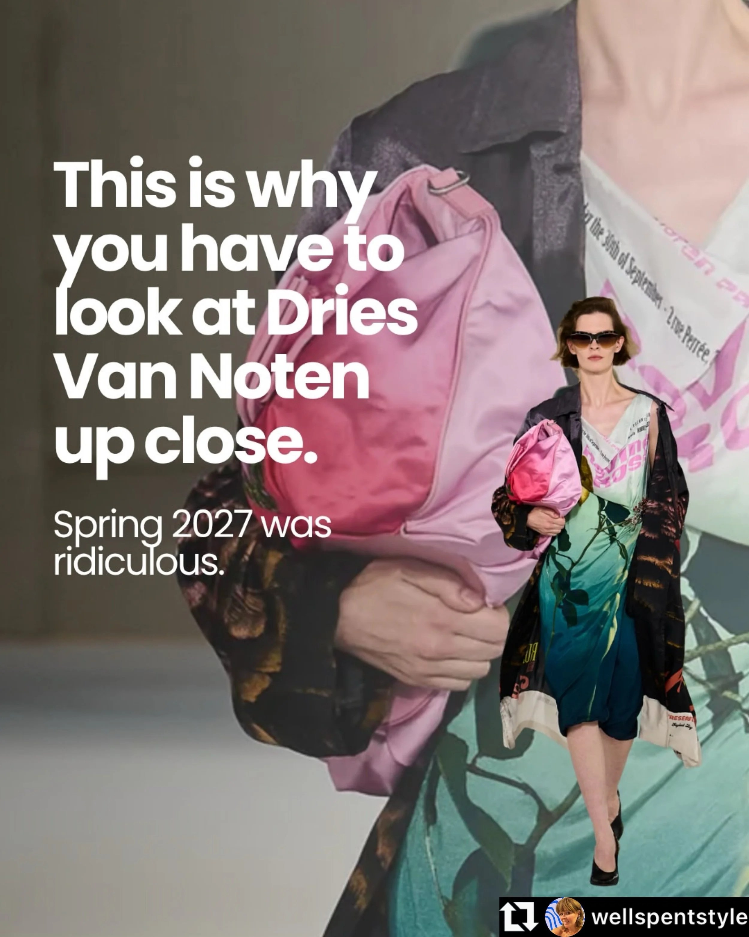 Had to repost this fabulous recap of the #ss2027 @driesvannoten show by @wellspentstyle because I agree with every point and couldn&rsquo;t have said it better‼️‼️ #driesforever ‼️